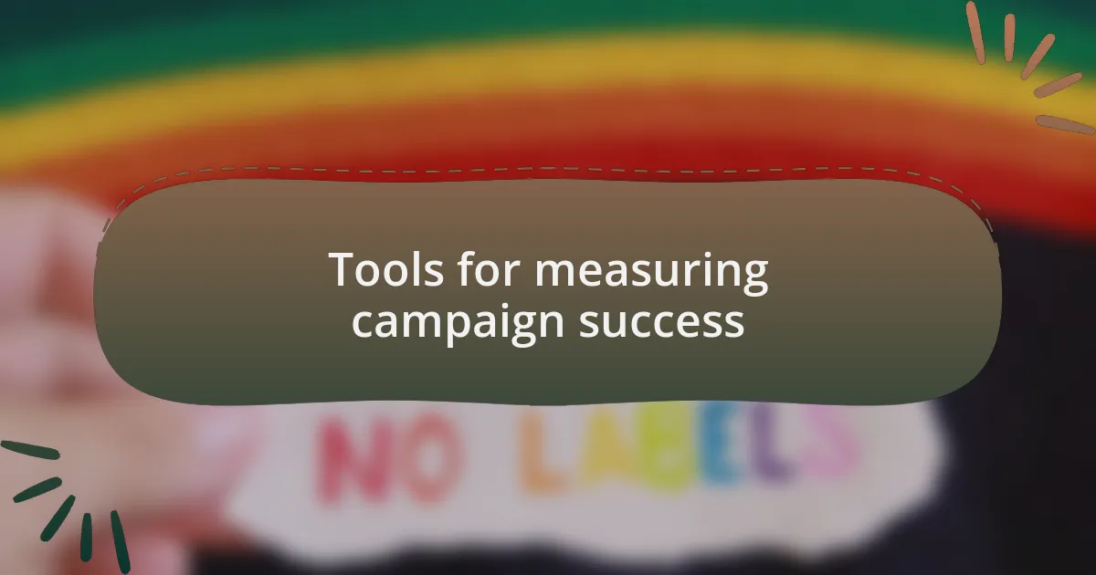 Tools for measuring campaign success